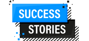 Success story banner for case study writer